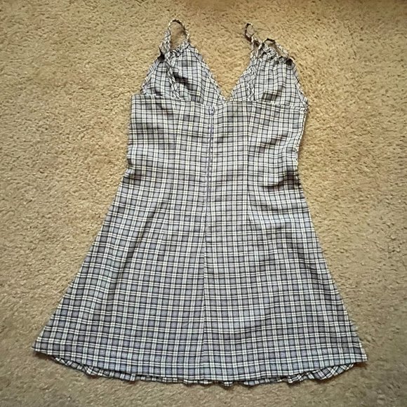 Spaghetti Strap Junior Purple Plaid 90’s Dress - Picture 3 of 5
